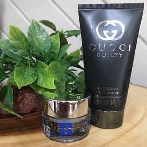 Lab Series anti aging cream + Gucci shower gel